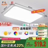 FSL佛山照明LED吸顶客厅灯护眼高显97全光谱智能蝉翼144W包安装