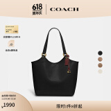 蔻驰（COACH）经典标志DAY 托特包单肩包大容量复古斜挎包夏季女包 B4/黑色