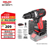 德力西（DELIXI）手电钻锂电钻电动螺丝刀家用充电式手钻电起子电批电动工具箱套装