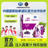 银桥酸甜葡萄口味牛奶饮品200ml*12袋装喝的含乳饮料陕西 12袋装