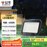 公牛（BULL）LED投光灯户外庭院工厂园林灯露营灯 IP65防水等级100W-6500K白光