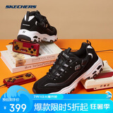 斯凯奇D'LITES系列男时尚绑带厚底熊猫鞋52675 黑色 41 