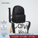 Calvin KleinJeans【520礼物】男士校园风满版压印字母ck大容量双肩包HH2622 UB1-太空黑 OS