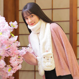 677888围巾女冬学生可爱秋冬大学生百搭厚实冬季韩版围脖送女友朋友女生老婆闺蜜老师生日礼物送礼袋