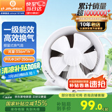 金羚（JINLING）排气扇 厨房卫生间换气扇浴室油烟圆形窗式排风扇8寸APC20-3-1