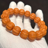 山中玉猴头手串雕刻京小核桃八棱手串精品单圈男女文玩佛珠七夕送礼物- 精雕-京八棱