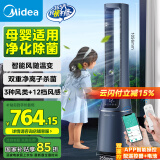 美的（Midea）【双重杀菌】WIFI风随温变无叶风扇/净化扇/家用遥控落地扇/电风扇/定时塔扇/轻音风扇AMS150E-TM