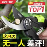 得力（deli）园艺剪树枝剪刀果树树枝园林绿化花枝花艺剪刀修枝剪采摘水果神器 8寸可剪15mm树枝-特氟龙防锈