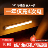 启梵橱柜人体感应灯usb充电免打孔免布线衣柜磁吸 50cm新款感应灯白光