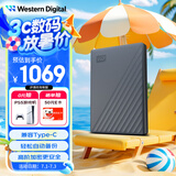 西部数据（WD）5TB 移动硬盘 兼容type-c My Passport随行版2.5英寸 灰 机械硬盘 笔记本电脑外接 大容量加密存储