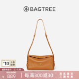 BAGTREE【明星同款】包包树奶盒包新款轻奢品牌单肩斜挎Hobo女生包包礼物 焦糖色-小号【双磁吸款】 520实用生日礼物送女神