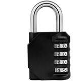 虎顿（HOTUN）大号密码挂锁 室内外门锁 防水防锈金属锁MG07-43H黑色