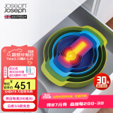 JOSEPH JOSEPH彩虹厨具彩虹盆9件套烘焙工具量勺刻度勺烘培搅拌碗盆沥水洗菜 绿色九件套 40031