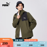 彪马（PUMA）男子修身山系户外机能风运动拉链连帽梭织夹克外套848287 橄榄绿-02 M (175/96A)