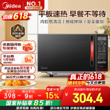 美的（Midea）平板速热微波炉 智能菜单 一键解冻及除味 宝宝辅食菜单更贴心EM7KCGW3-NR