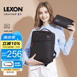 乐上（LEXON）双肩包女12/13英寸笔记本电脑包休闲轻便时尚书包旅行洗漱包 黑色
