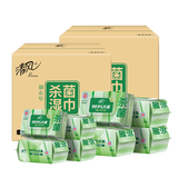 清风御本草杀菌湿巾80片*8包 带盖抽取式 杀菌率99.9%