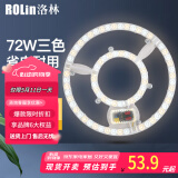洛林（ROLin）led吸顶灯灯盘改造灯板客厅灯卧室灯替换灯芯光源模组双圈三色72w