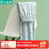 AB内衣纯棉家居裤长裤宽松男士皮筋高腰中年全棉薄夏印花睡裤休闲 灰色 L