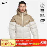 耐克NIKE羽绒服男短款WR 650-D FLD外套FB8178-247美拉德卡其XL
