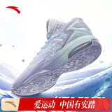 安踏（ANTA）KT篮球鞋男汤普森运动鞋男缓震防滑防侧翻实战比赛气垫球鞋子男 KT3 team 1代｜淡紫/冰川蓝-2 42 (260mm)