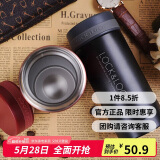 乐扣乐扣（LOCK&LOCK）不锈钢纤巧便携保温杯茶水杯车载商务杯子（200ml）黑色