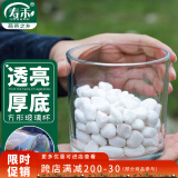 寿禾 水培玻璃杯花盆加厚透明植物插花容器 10*10cm圆形水培玻璃瓶