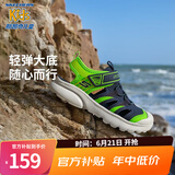 Skechers斯凯奇儿童包头凉鞋男童鞋夏季轻质防滑女大童大头沙滩鞋302969L 海军蓝色/柠檬色/NVLM 30