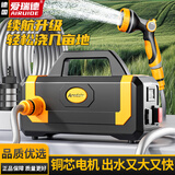 爱瑞德充电式抽水泵家用锂电抽水机浇花泵农用灌溉自吸泵清洗机洗车水枪 双电机超长续航版+10米水管