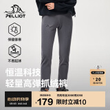 伯希和（Pelliot）户外抓绒裤男女春季摇粒绒保暖休闲卫裤长裤124311238深灰S