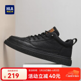 海澜之家HLA男鞋休闲皮鞋子男士板鞋运动鞋HAAXXM1EBF038 黑色41