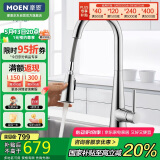 摩恩（MOEN）厨房水龙头 可抽拉旋转水槽洗菜盆洗碗盆冷热水龙头 净铅龙头