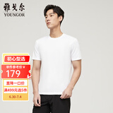 雅戈尔（YOUNGOR）短袖T恤男圆领水柔棉升级版丝柔棉透气舒适精致工艺T恤100%棉面料 VSPC533094BYA白色 3XL