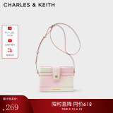 CHARLES&KEITH复古绗缝单肩包斜挎包盒子包包女包生日礼物CK2-80701182 Multi综合色 S