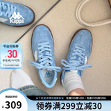 卡帕（Kappa）官方德训鞋男女鞋情侣同款复古低帮板鞋百搭休闲鞋子 品月蓝  35 