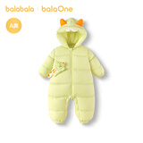巴拉巴拉balaOne婴儿连体衣宝宝衣服2025冬装羽绒服连帽鹅绒208425120212