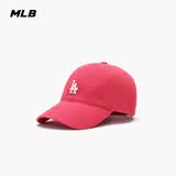 MLB官方 KARINA同款男女时尚百搭软顶棒球帽遮阳帽户外春夏CP77 洛杉矶道奇队/粉红色 均码