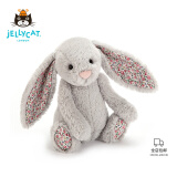 Jellycat花布银色邦尼兔柔软毛绒宝宝玩具公仔玩偶送礼520礼物 花布银色邦尼兔 H36 X W16 CM