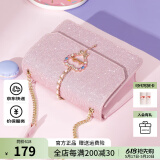 欧时纳（JUST STAR）包包女款2025年新款轻奢侈单肩斜挎包链条小方包520送女朋友礼物 梦幻粉【甜心闪料小方包】