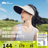 蕉下（beneunder）防晒帽子女黑胶空顶帽遮阳帽防紫外线遮脸太阳帽BM569白