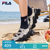 FILA 斐乐官方女鞋FRAGOLA摩登凉鞋夏季新款时尚休闲草莓凉鞋子 燧石灰/冰灰-EI 38