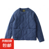 内胆棉衣男冬季阿美咔叽美式复古工装棉袄绗缝无领棉服外套 蓝色555-CPH XL 【建议120-140斤】
