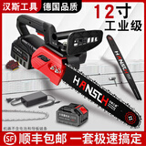 HANSCH锂电电锯伐木锯树木头大功率家用充电式户外16寸电链锯砍树切割机 无刷工业12寸【10节1电】礼包