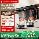 优盟（UM）【家电国家补贴20%】顶侧双吸抽吸排油烟机 28风量变频家用大吸力7字型超薄平嵌自清洁CXW-218-A7