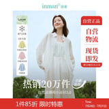 茵曼章若楠同款防晒苎麻棉女装衬衫2025夏季新品衬衣上衣 象牙白1 XL