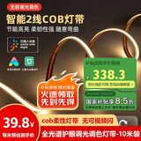 佼佼者（JIAOJIAOZHE）智能cob灯带双色温语音无极调光客厅双眼皮吊顶线形灯接入米家APP