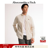 ABERCROMBIE & FITCH男装24春秋款经典小麋鹿通勤复古长袖牛津衬衫KI125-4185 奶油色 M (180/100A)