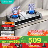 华帝（VATTI）国家补贴家用不锈钢台式燃气灶5.2kW猛火熄火保护煤气灶双灶台灶具以旧换新i10112T【天然气产品】