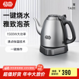吉谷（K·KOU）茶台烧水壶 家用自动恒温电水壶食品级不锈钢无探头控温电热水壶 泡茶电茶壶 1L 【不锈钢砂光】TA011