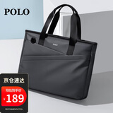 POLO商务公文包男士可扩容手提包14/15.6英寸电脑包单肩包礼物送男友